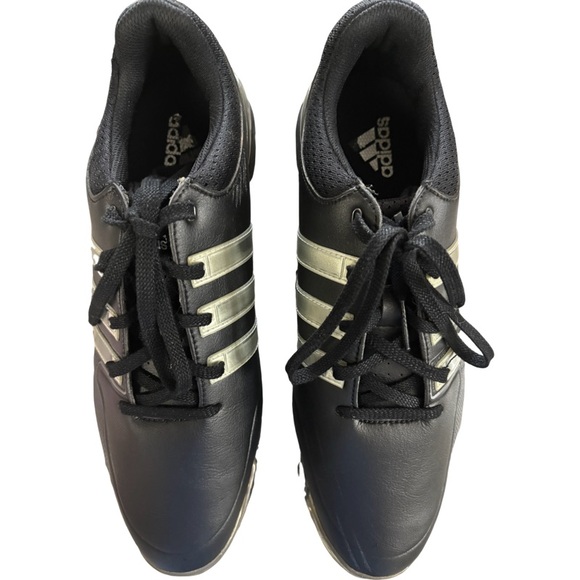 Adidas Powerband S Golf Shoes Mens Size 10.5 Black Adiwear EVG-791003 Soft Spike - Picture 5 of 11